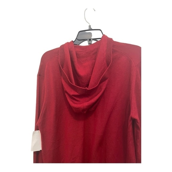 𝅺bugatchi MERINO WOOL HOODED PULLOVER IN RUBY - Picture 7 of 12